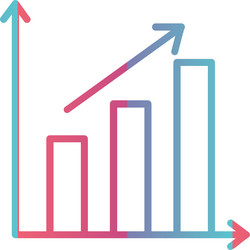 graphs line gradient design vector image