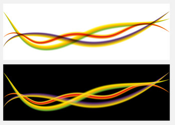 intersection abstract multi-colored curving vector image