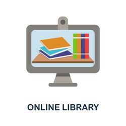 Online library icon simple element from vector