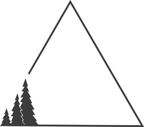 Pine Trees within a Triangle vector image