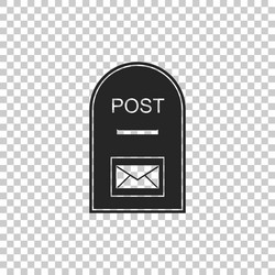post box icon isolated on transparent background vector image