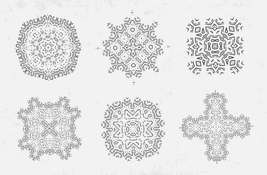 set of another world alien like pattern vector image