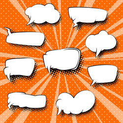 set of empty speech bubbles for a quote vector image