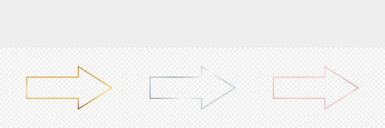 set of three arrow shape frames vector image