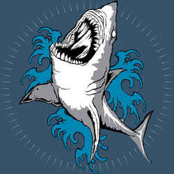 shark tattoo art vector