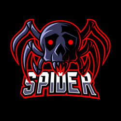 Skull Spider Gaming Logo Vector Image