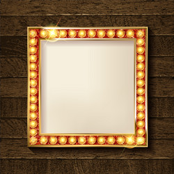 Gold round frame cinema on a white background Vector Image
