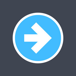 arrow sign in a round icon web button created vector image