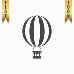 Balloon journey web icon sign and button vector