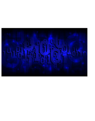binary matrix code on a dark blue background vector image