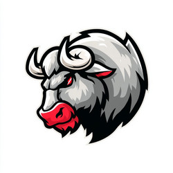 bull head esports logo design Vector Image