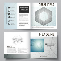 geometric background molecular structure medical vector image