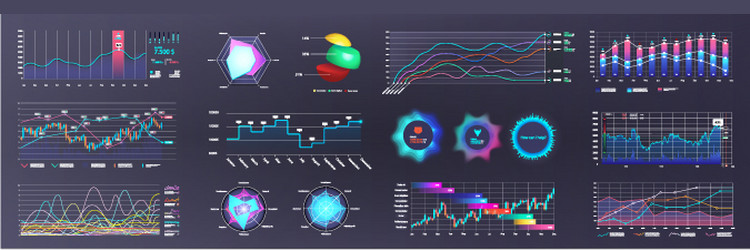 Infographic dashboard template Royalty Free Vector Image