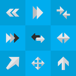 set of simple cursor icons vector image