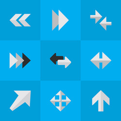 Set of simple cursor icons vector