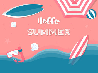 Summer vacation beach poster vector