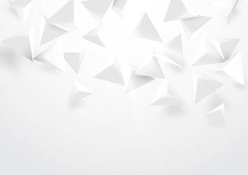 White 3D Triangular Background vector image