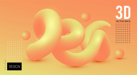 3d gradient design colorful abstract composition vector image