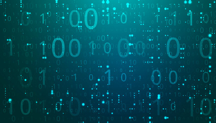 abstract futuristic cyberspace with binary code vector image