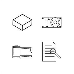 Design and studio simple linear icon setsimple vector