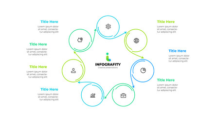 Infographic element of cycle diagram template vector