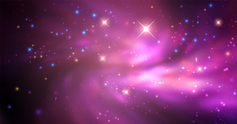 space background with realistic nebula vector image