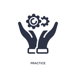 practice icon on white background simple element vector image