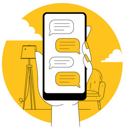 Smartphone App Usage vector image