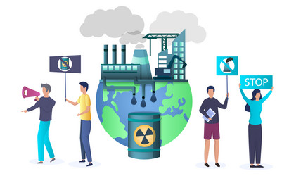 stop pollution concept for web banner vector image
