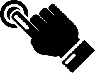 cursor hand click icon simple black style vector image