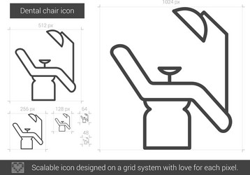 dental chair line icon vector