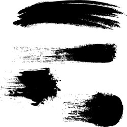 black blobs set with isolated white background vector image