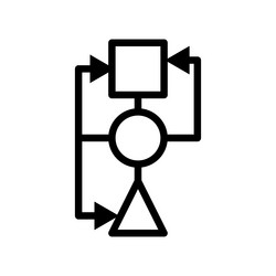 Black line icon sequence of program code isolated vector