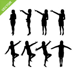 Businesswoman Silhouettes - Professional Figures Vector Image