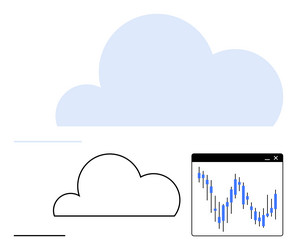 cloud computing featuring data vector image