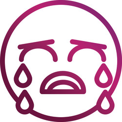 crying funny smiley emoticon face expression vector