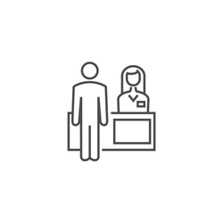 Reception Line Icon - Elegant Style vector image