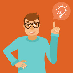 Smart Programmer Character vector image