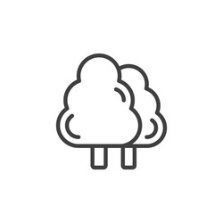 two trees icon a simple line drawing of tree vector image