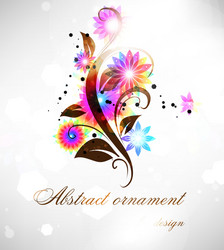 abstract floral ornament vector image