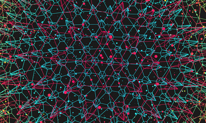 Abstract science technology background 3d grid vector