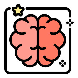 ai algorithm icon color outline vector image