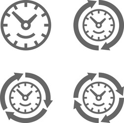 clocks with arrows as a symbol of run time vector image