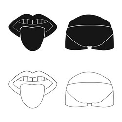 design body and part icon set vector image