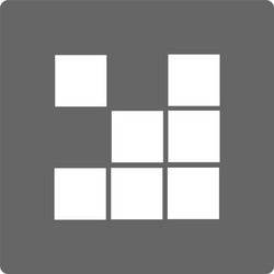 pointer arrow in modern flat style button vector image