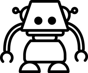 robot smart technology character artificial vector image