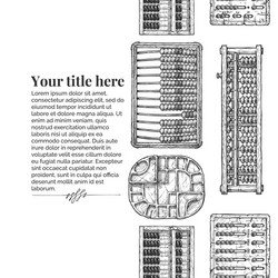template with different abacus vector image