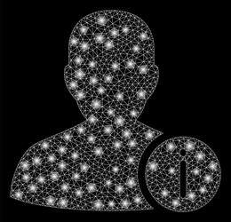 flare mesh network user info with light spots vector image