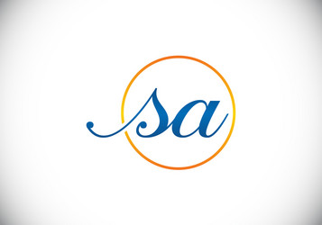 G letter logo design with circle swoosh border Vector Image