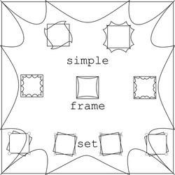 mono line graphic design templates - frames vector image